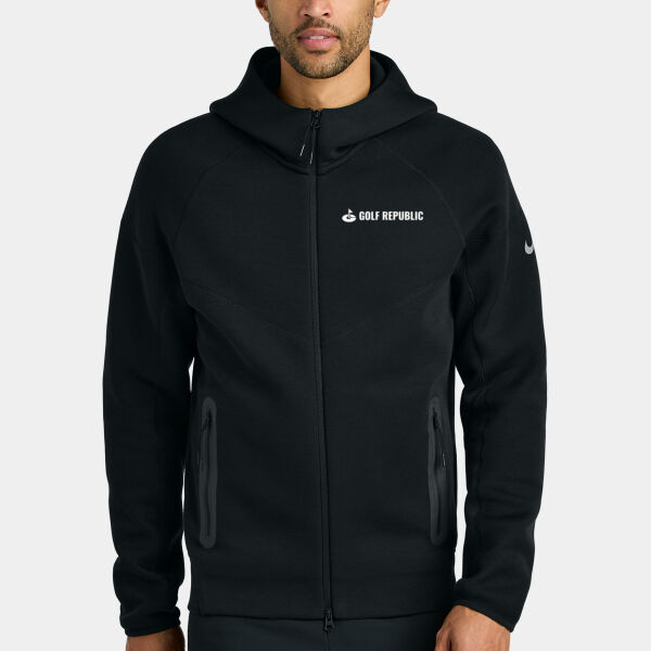 Logo White - Tech Fleece Full Zip Hoodie Thumbnail